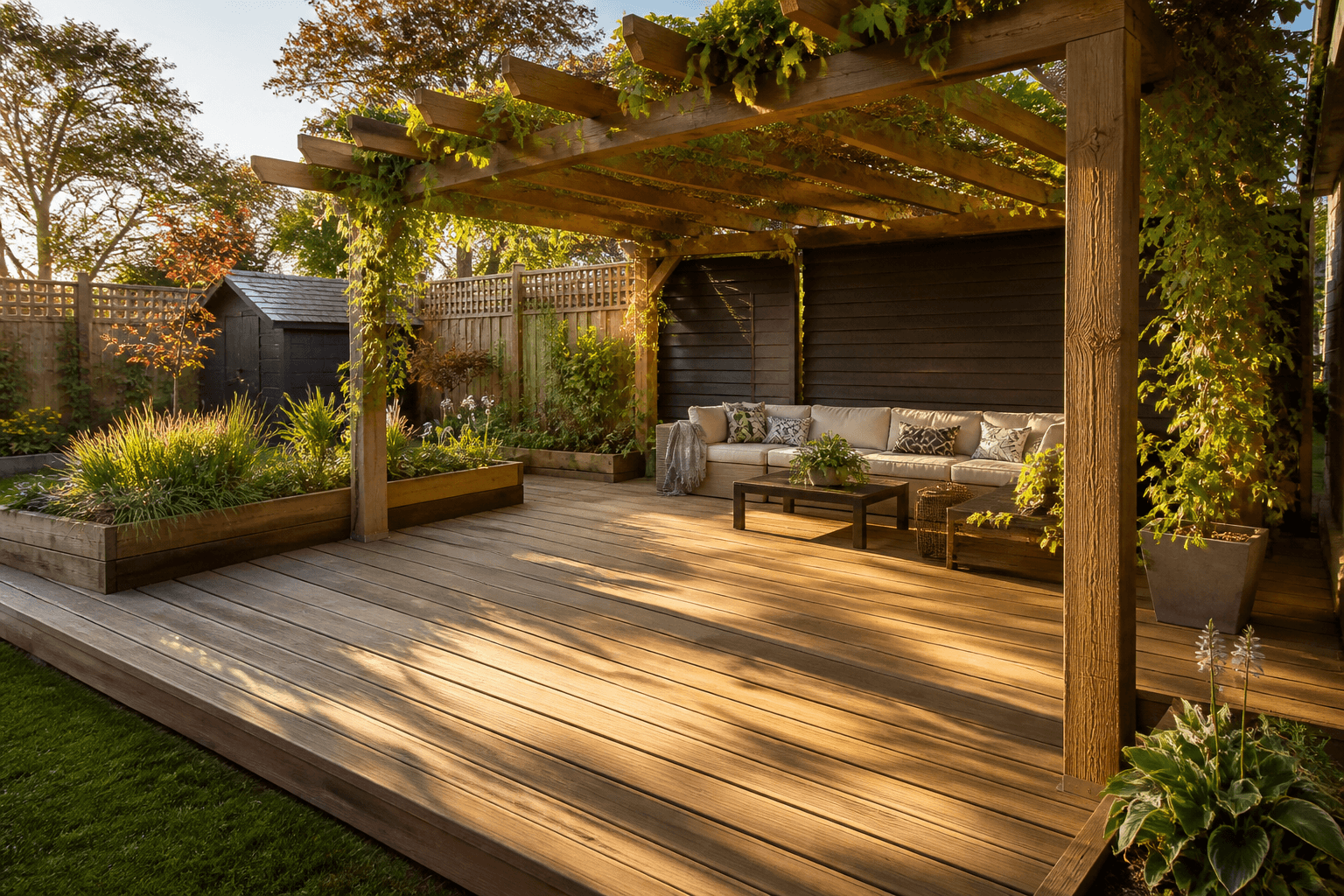 Oak Deck & Pergola